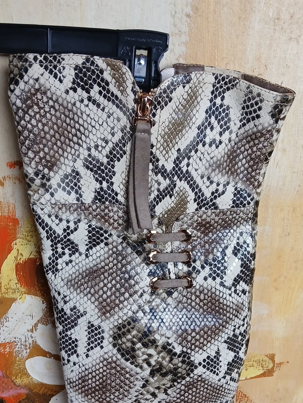 Luichiny Python Snake Print Thigh High Over The Knee Boots Size 89